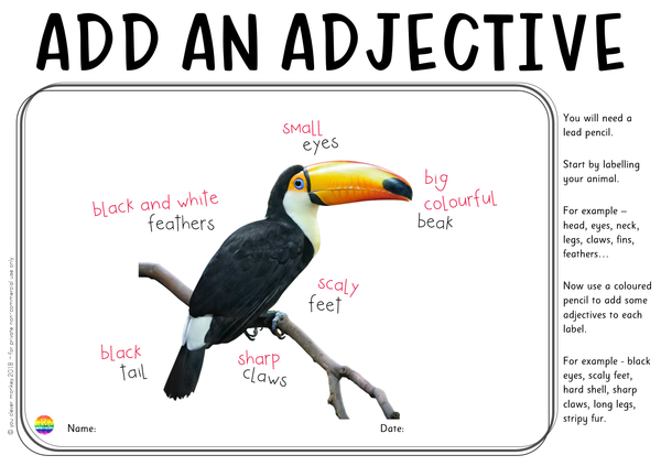 Add An Adjective Word Work Centre