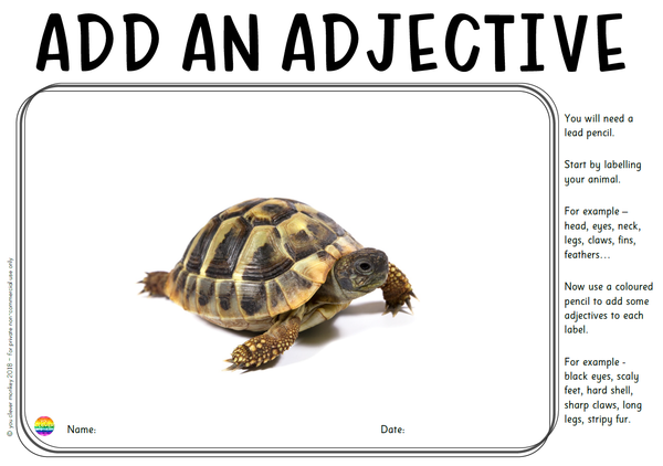 Add An Adjective Word Work Centre