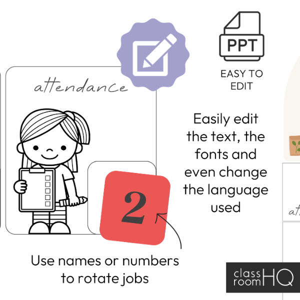 SPRING GARDEN Classroom Jobs