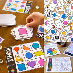 2D Shape Centres & Games Bundle | Hands-On Geometry Activities K-2