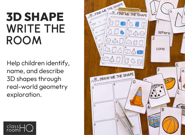 3D Shape Write The Room Activity