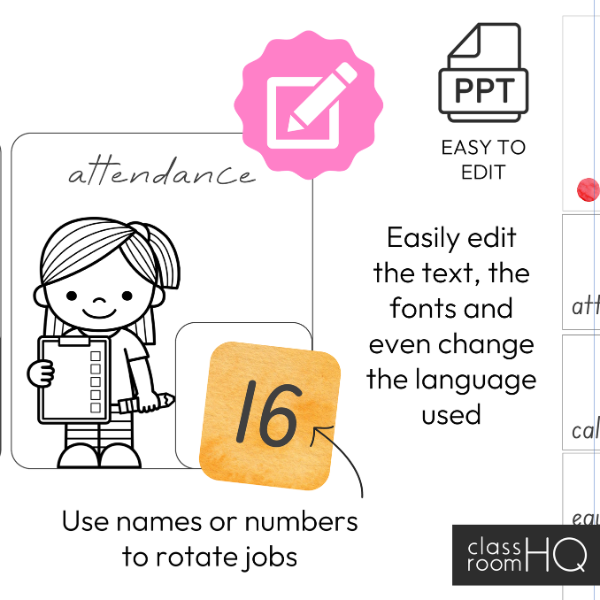 WATERCOLOUR PAINT Classroom Jobs