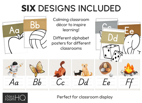 Editable Alphabet Posters | Woodland Forest Theme ABC Classroom Display | INTO THE WOODS