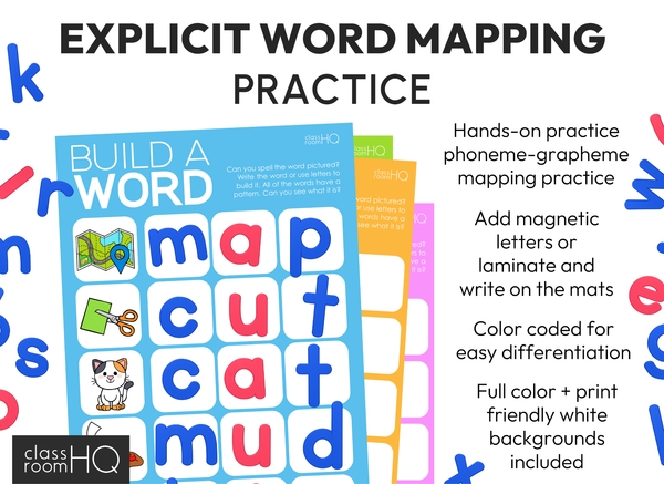 Build A Word CVC CVCC CCVC CVCe Pack