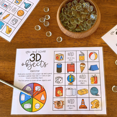 3D Shape Game | Spin & Cover Mats | Real World Geometry Math Centre