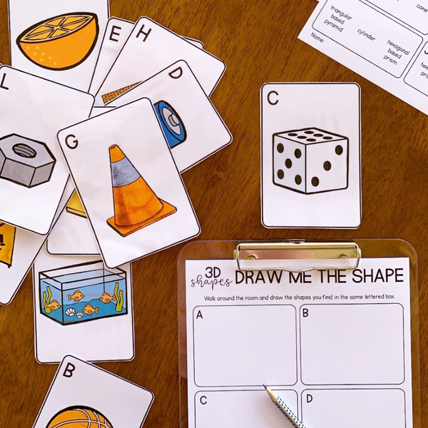 3D Shape Write The Room Activity