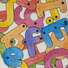 WATERCOLOUR PAINT Traceable Alphabet