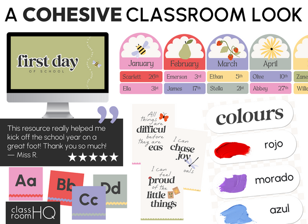 SPRING GARDEN Classroom Decor GROWING Bundle | Modern Pastel Spring Garden Theme