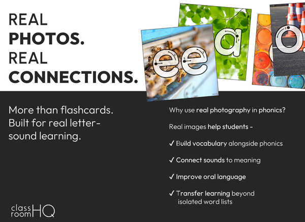Traceable Digraph Mats | Real Photo Phonics Cards for K–2 Literacy Learning