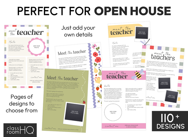 SPRING GARDEN Meet the Teacher Templates