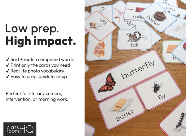 Compound Word Sorting Cards