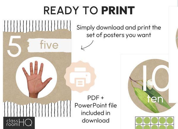 GUM LEAF Number Posters