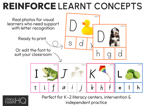 Upper and Lower Case Letter Match Activity Cards