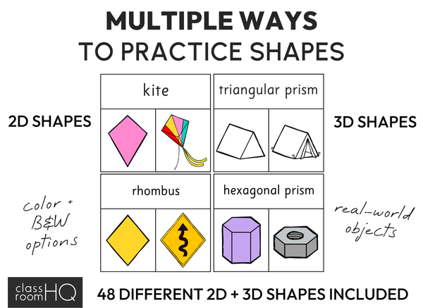 2D & 3D Shape Puzzles | Real World Geometry Centre Activities K-2