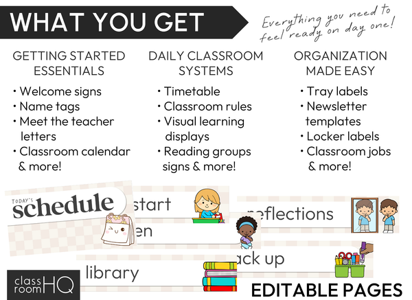 HAZY DAISY Classroom Decor Starter Pack