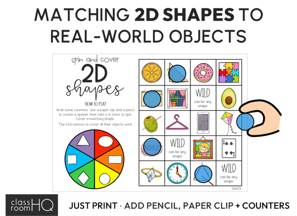 2D Shape Spin & Cover Mats | Real-World Geometry Math Centre K-2