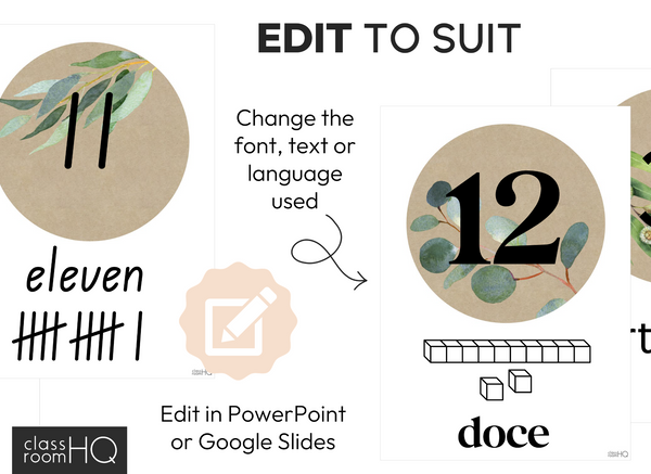 GUM LEAF Number Posters