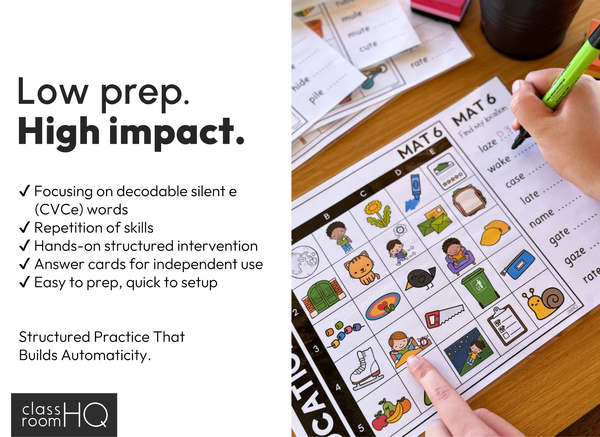Learning to Read CVCe Words - Location Literacy Centre Activity