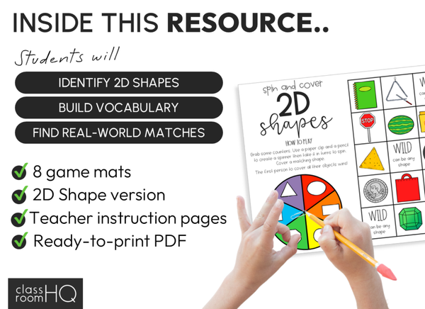 2D Shape Spin & Cover Mats | Real-World Geometry Math Centre K-2