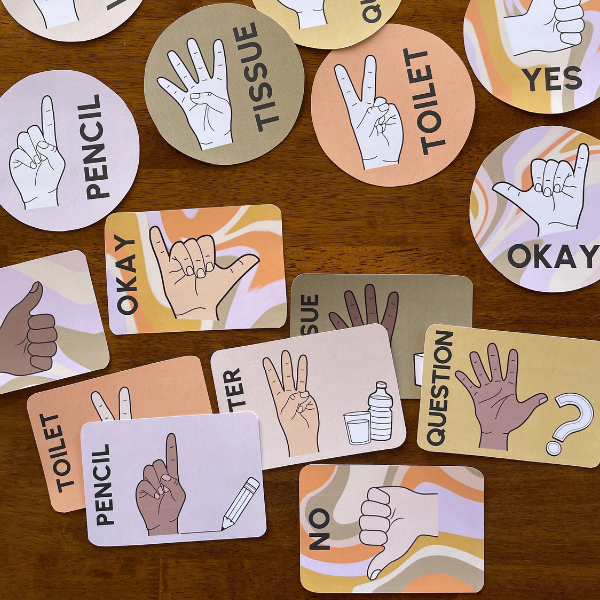 SUNNY DAZE Multicultural Classroom Hand Signal Posters