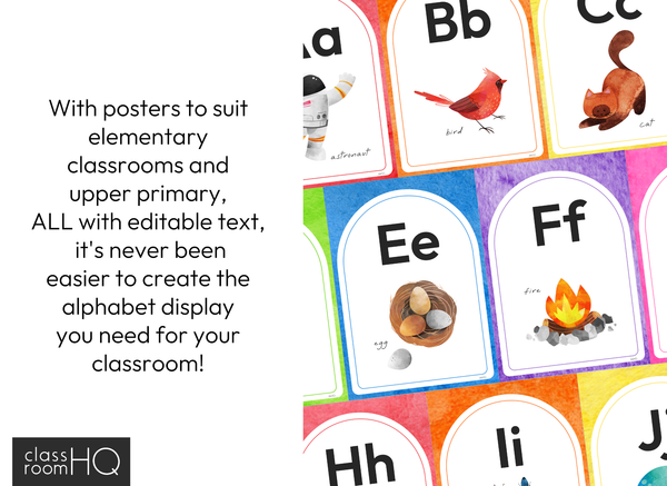 WATERCOLOUR PAINT Alphabet Posters