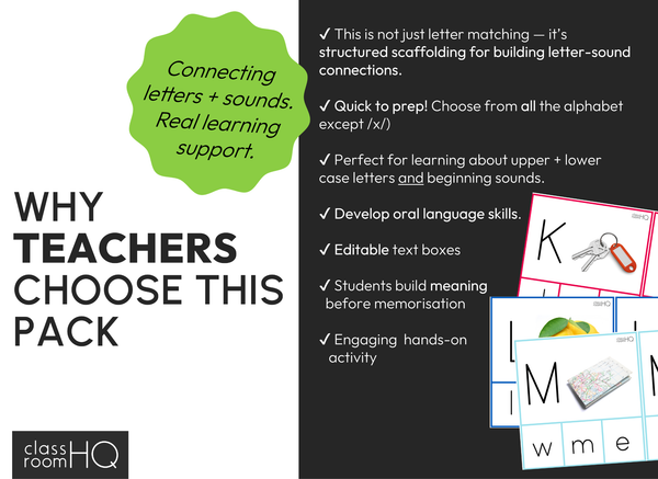 Upper and Lower Case Letter Match Activity Cards