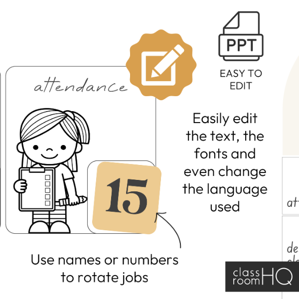 HAZY DAISY Classroom Jobs