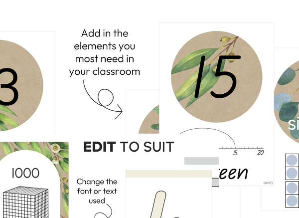 GUM LEAF Number Posters