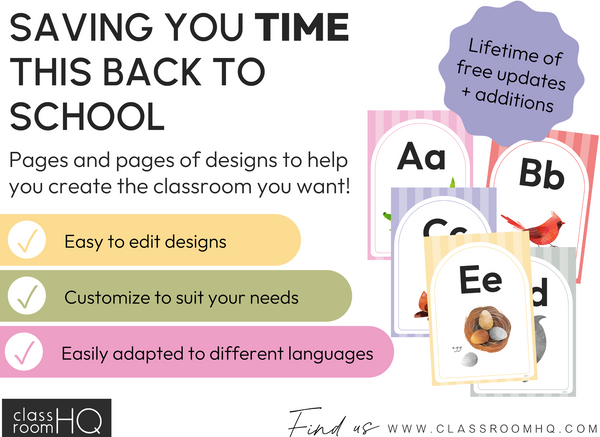 SPRING GARDEN Classroom Decor GROWING Bundle | Modern Pastel Spring Garden Theme