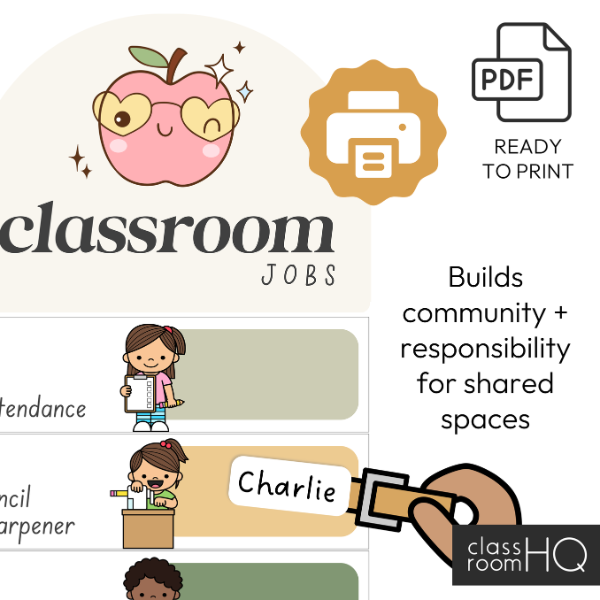 HAZY DAISY Classroom Jobs