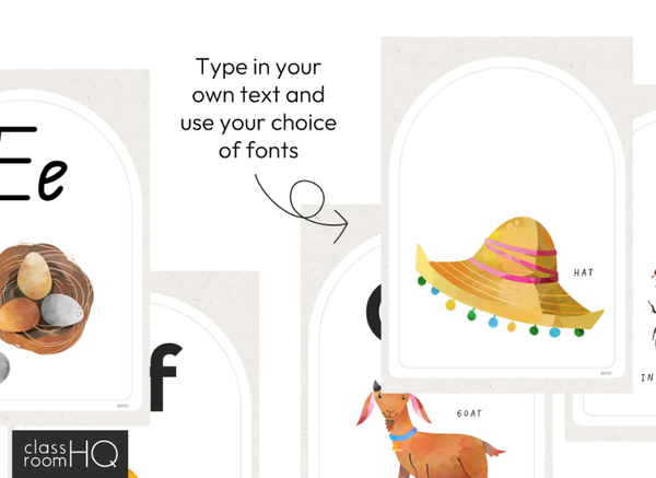 Editable Alphabet Posters | Woodland Forest Theme ABC Classroom Display | INTO THE WOODS