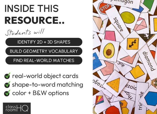2D & 3D Shape Puzzles | Real World Geometry Centre Activities K-2