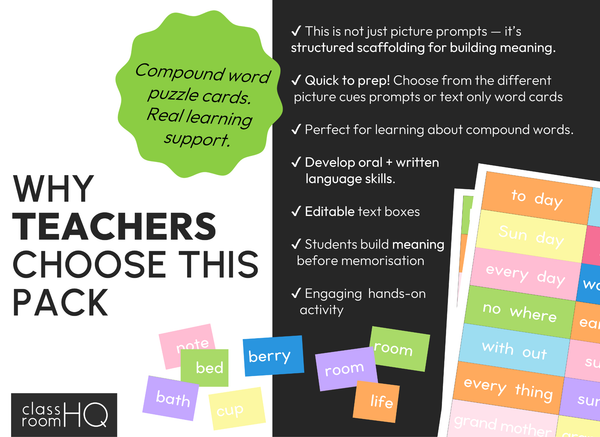 Compound Word Sorting Cards