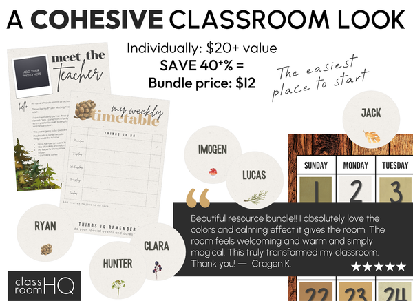 INTO THE WOODS Classroom Decor - Starter Pack