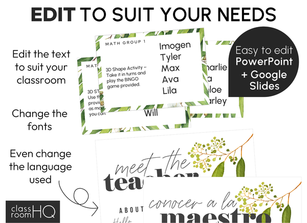 GUM LEAF Complete Class Decor Bundle