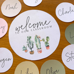 CACTUS Classroom Door + Bulletin Board Display Pack