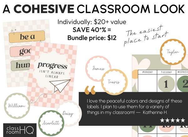 HAZY DAISY Classroom Decor Starter Pack