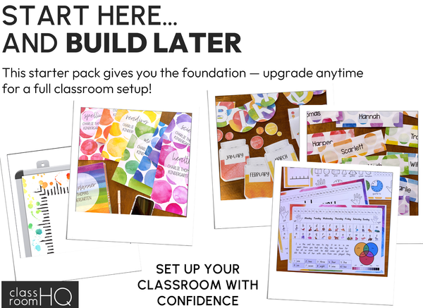 WATERCOLOUR PAINT Classroom Decor Bundle - Starter Pack