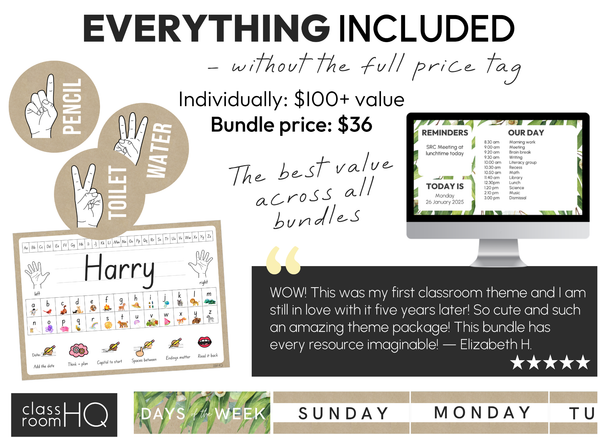 GUM LEAF Complete Class Decor Bundle