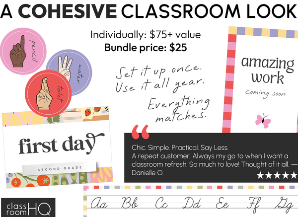 Editable Classroom Decor Bundle | Modern Pastel SPRING GARDEN Theme