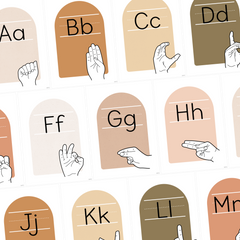 BOHO SUMMER ASL Auslan Alphabet