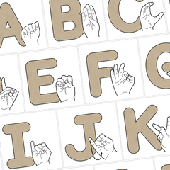 GUM LEAF ASL + Auslan Alphabet Posters