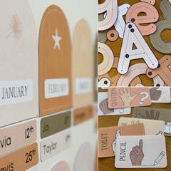 Editable Classroom Decor Bundle | Terrazzo Sunset Beach Neutral Theme | BOHO SUMMER