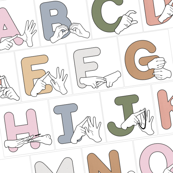 COTTAGECORE Auslan Alphabet