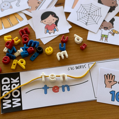 CVC Word Letter Lacing Cards