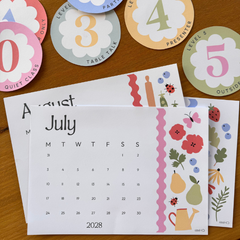 SPRING GARDEN Simple Calendar