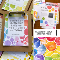 WATERCOLOUR PAINT Classroom Decor Bundle - Starter Pack