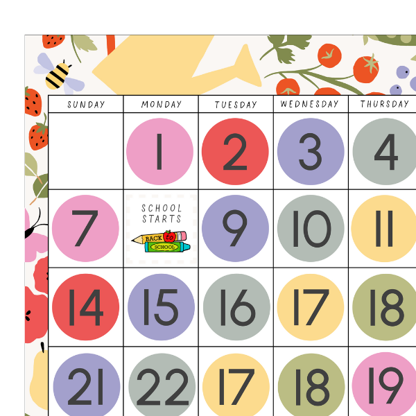 SPRING GARDEN Classroom Calendar