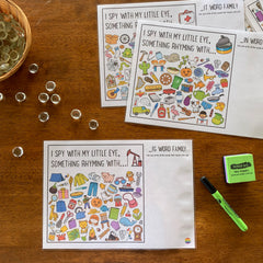 Rhyming Word Family I Spy Mats - IG/IN/IT | Phonological Awareness Skill Builder