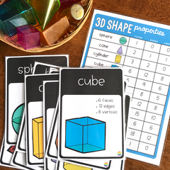 3D Shape Posters + Word Wall Cards | Editable